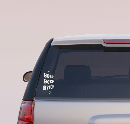 Beep Beep Car Window Decal