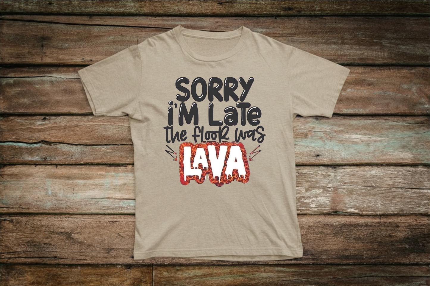 Sorry I'm Late, The Floor Was Lava Youth Tee